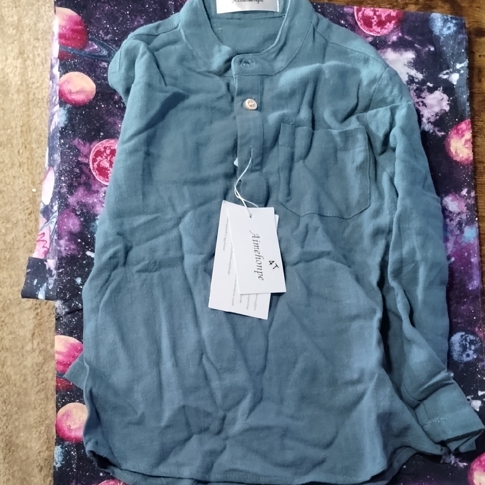 Boys Blue Shirt by aimehonpe